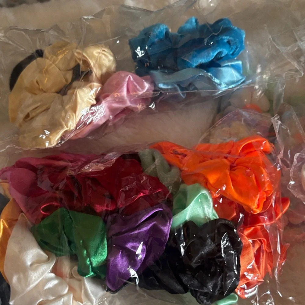 Colorful Kids Hair Scrunchies Set